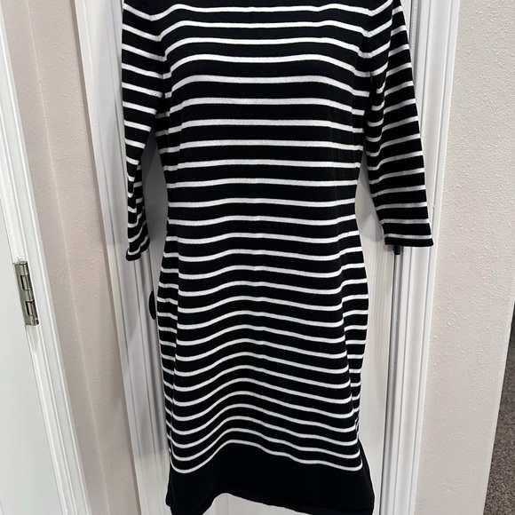Lauren Ralph Lauren Dresses & Skirts - Lauren Ralph Lauren Black and White Striped Midi Dress